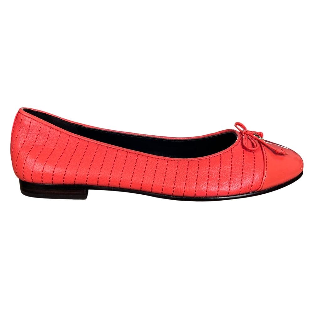 Tory Burch Women’s Cap Toe Coral Quilted Ballet Flats Size US 5